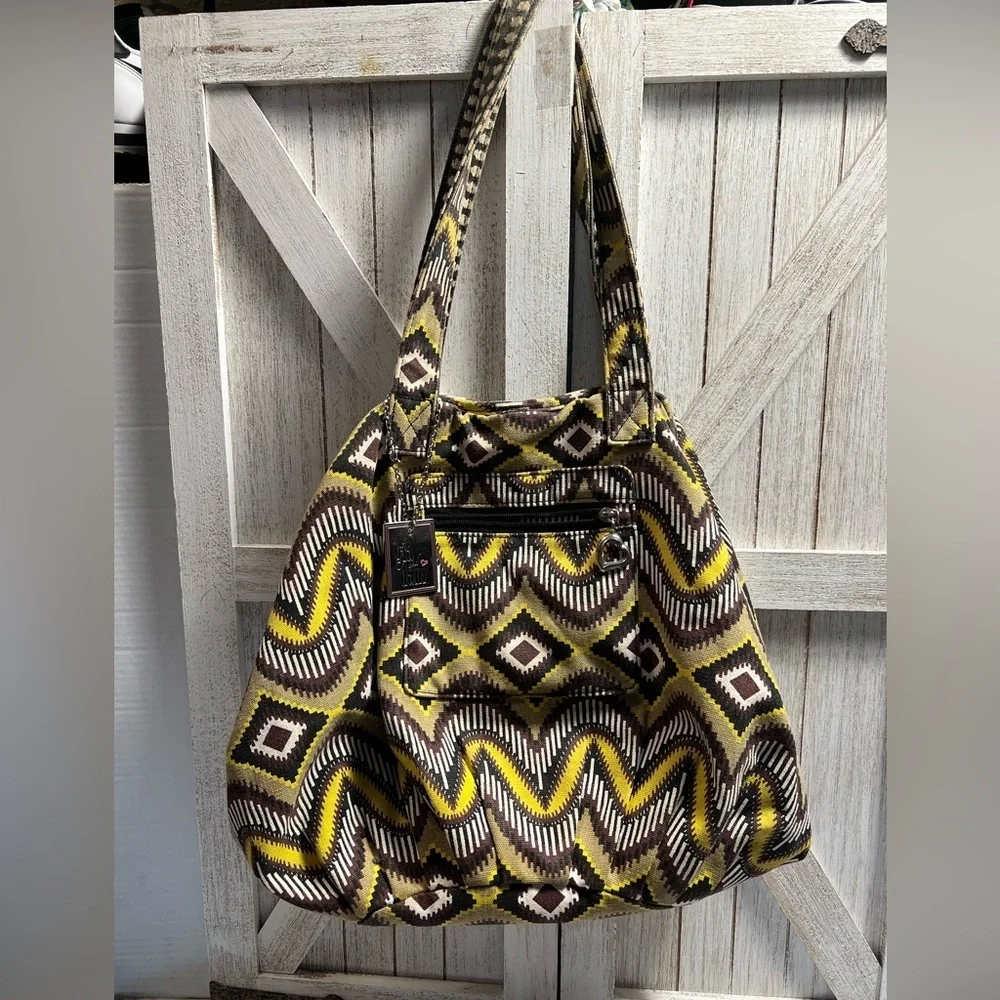 Gia and Dani Patterned Canvas Bag reversible